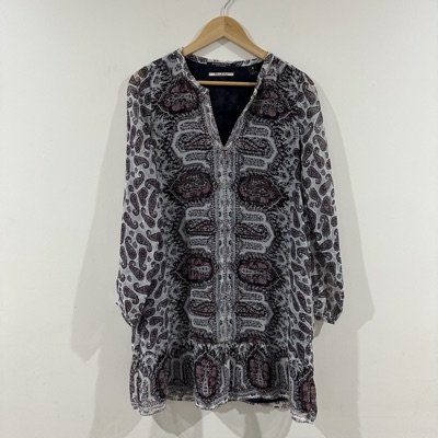 Maison Scotch paisley print long-sleeve dress